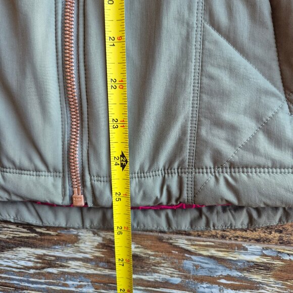 Mountain Hardwear Potrero Insulated Hooded Vest Removable Faux-Fur Zip-Up Green - Picture 14 of 14